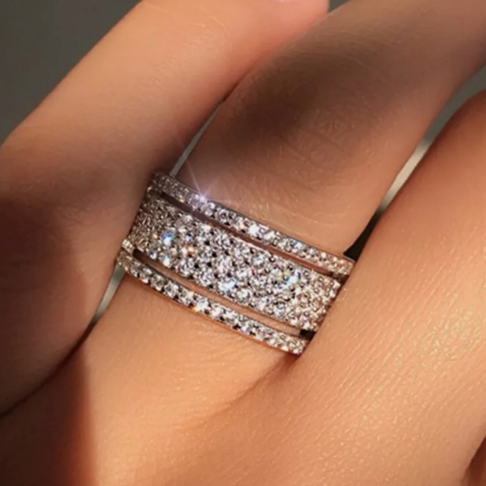 Stunning  Simulated White Sapphire Ring